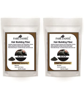 Park Daniel Hair Building Fiber Instant Fuller Hair Refill Pack (Black) 25 gm Pack of 2