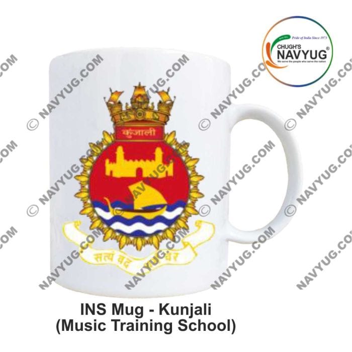 ArmyNavyAir INS Kunjali Mug (350ml) | Premium Ceramic Crest Print | Defence Memorabilia
