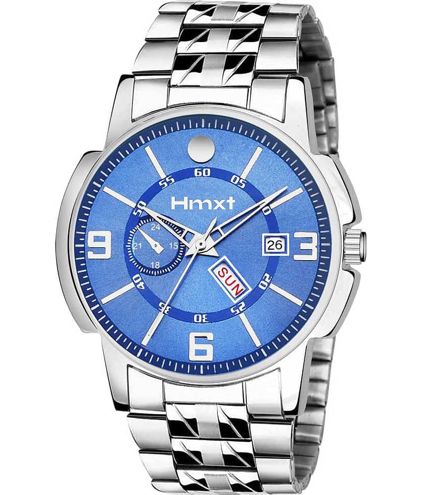 HMXT Silver Stainless Steel Analog Men's Watch