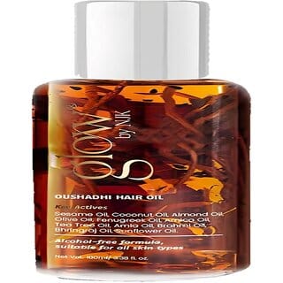 GlowByNJK Oushadhi Herbal Hair Oil - Natural Hair Growth Scalp Treatment GlowByNJK Oushadhi Herbal Hair Oil - Natural Hair Growth Scalp Treatment
