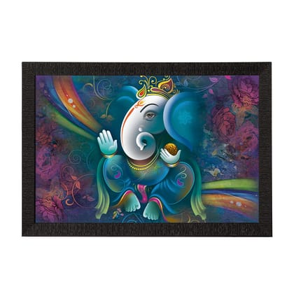 Lord Ganesha Satin Matt Texture UV Art Painting