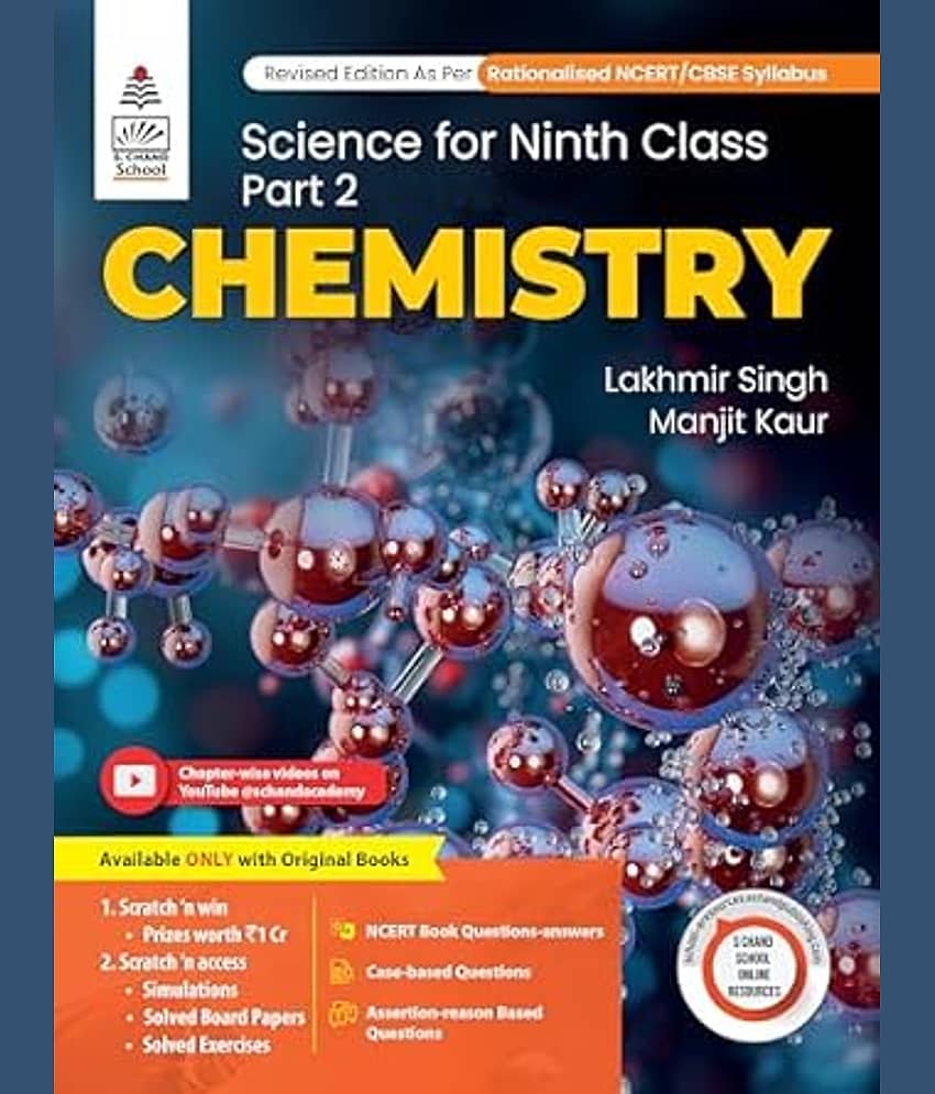 Science For Ninth Class Part 2 (Chemistry)+ by Lakhmir Singh, Manjit Kaur (2025-26 Examination) Paperback – 29 November 2024