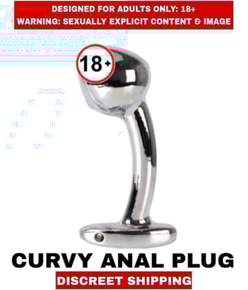 ADULT SEX TOYS CURVY STAINLESS SMOOTH STELL ANAL PLUG For UNISEX