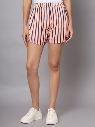 OWO The Label Women Shorts, Half Pant For Women Stripe Print, Best  Quality Shorts (OTLWS08)-S