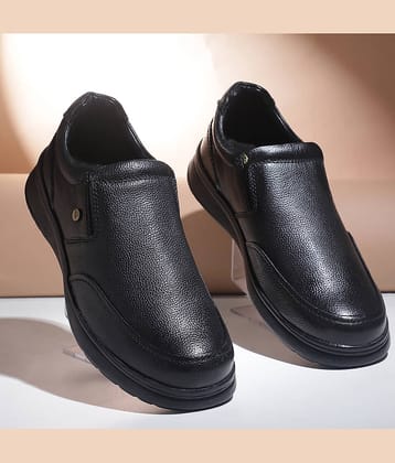 Liberty Black Men's Slip On Formal Shoes