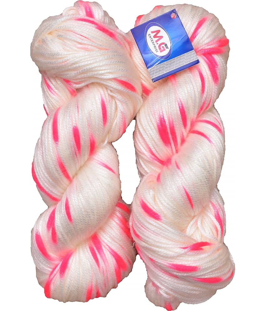 Joy Cream (200 gm)  Wool Hank Hand knitting wool / Art Craft soft fingering crochet hook yarn, needle knitting yarn thread dyed.