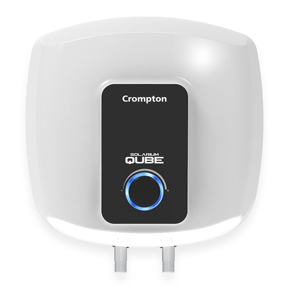 Crompton Solarium Qube 25-L 5 Star Rated Storage Water Heater (Geyser) with Free Installation and Connection Pipes (White and Black), Wall Mounting Crompton Solarium Qube 25-L 5 Star Rated Storage Water Heater (Geyser) with Free Installation and Connecti