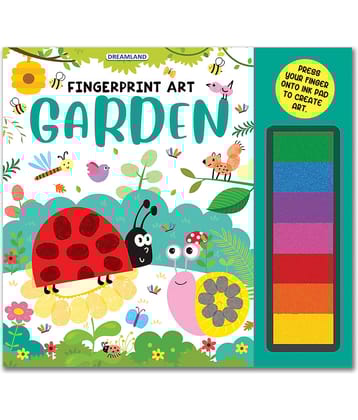Fingerprint Art Activity Book for Children - Garden with Thumbprint Gadget : Pick and Paint Coloring Activity Book For Kids Fingerprint Colouring Book for Kid
