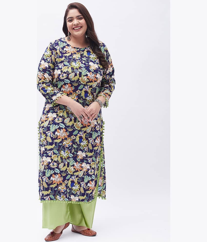 Tissu - Multicolor Straight Rayon Women's Stitched Salwar Suit ( Pack of 1 )
