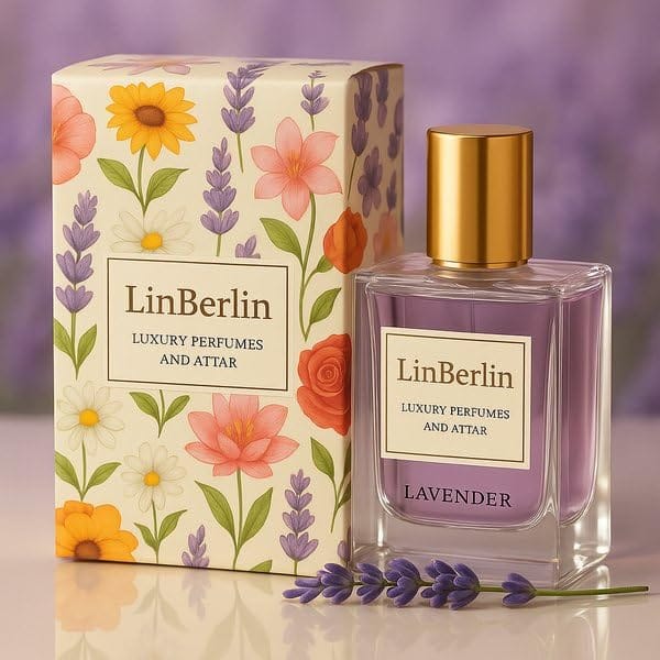 LinBerlin Lavine Perfume, Unisex, Liquid, 50ML, Lavender Scent, Oud Attar Based, Gift Pack