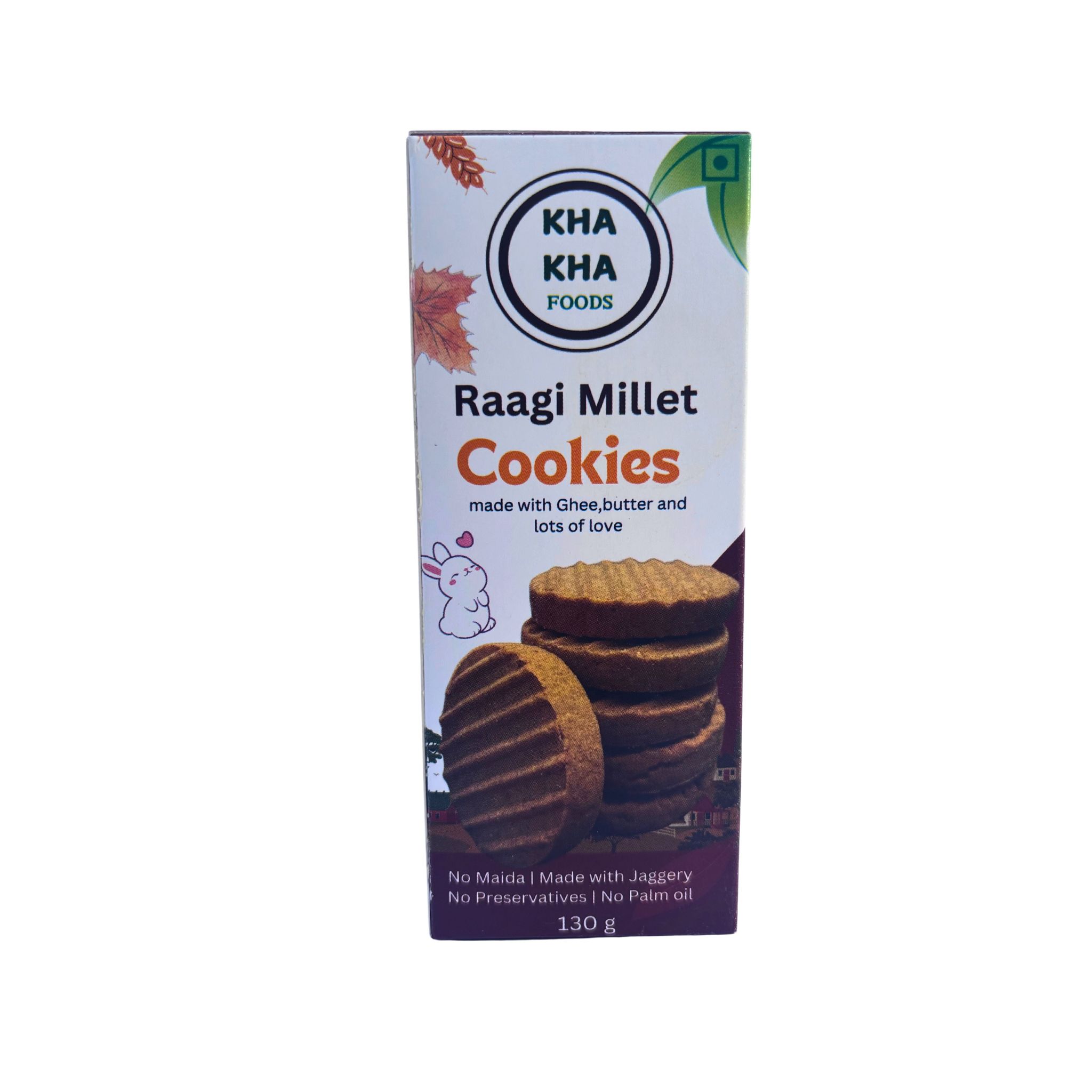 KHA KHA FOODS Nachani (Ragi) Millet Cookies 130 g