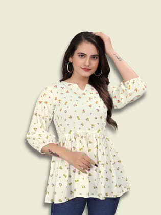 OWO THE LABEL floral print top for women (OTLTPS2002)-Small
