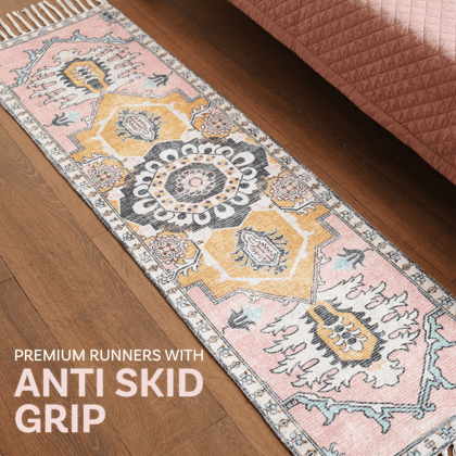 Regal Rose Gold Bedside Runner-20"x60" / Single