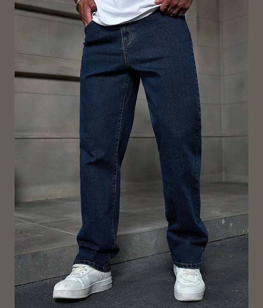 9x denims Clean Look Men's Jeans - Dark Blue ( Pack of 1 )