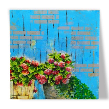 Decoupage Art on MDF Square Board  DIY Kit by Penkraft