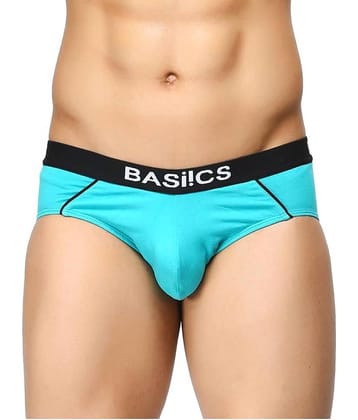 BASIICS By La Intimo Pack of 1 Cotton Briefs For Men's ( Teal )