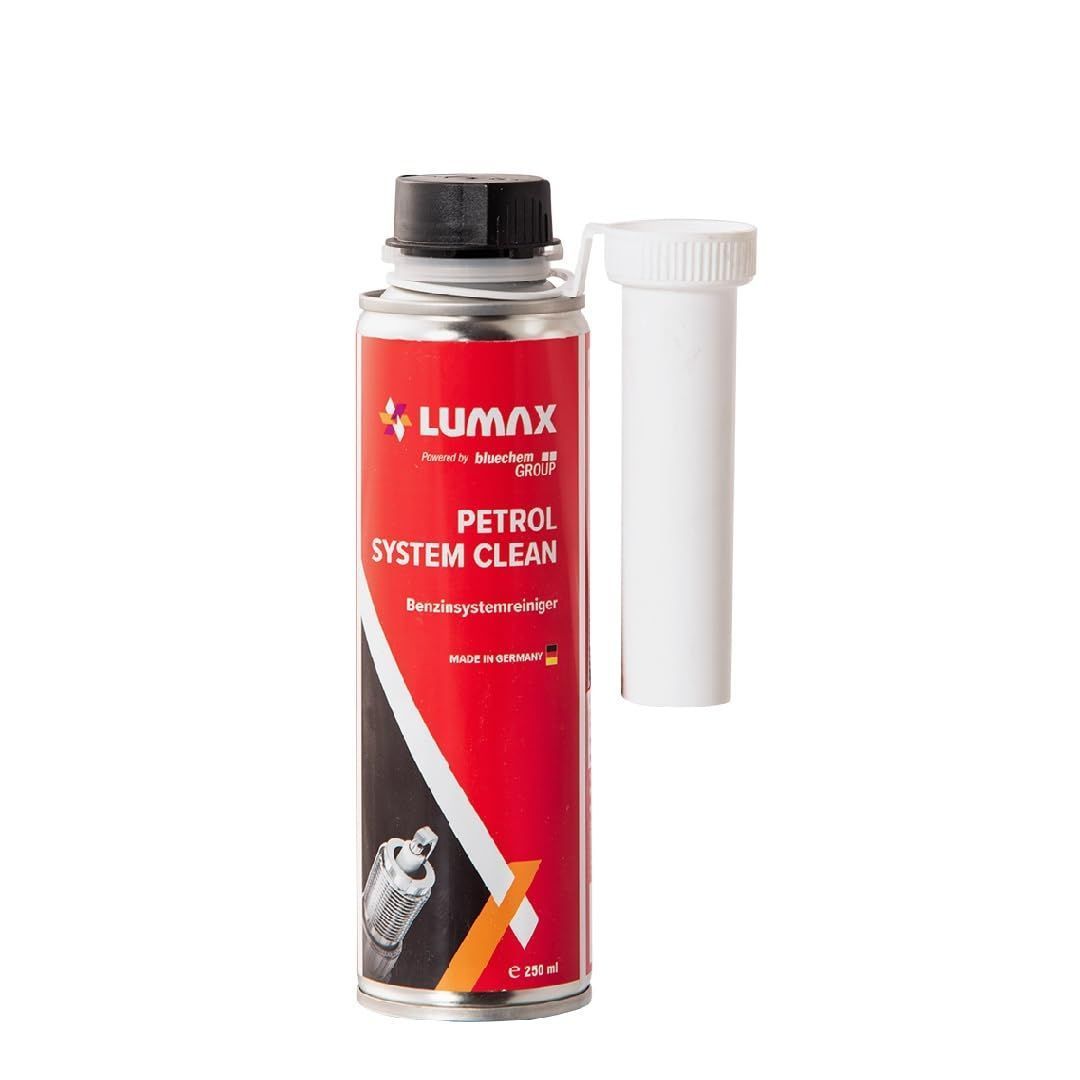 Lumax Petrol System Clean | 250ml | Cleans Fuel Lines & Injectors | Suitable for All Petrol Engines | Complete Fuel Burn |Mileage Boost