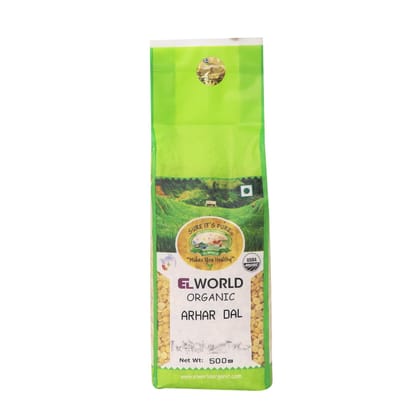 Elworld Agro & Organic Food Products Arhar Dal 500g Elworld Agro & Organic Food Products Arhar Dal 500g