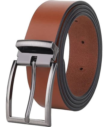 SUNSHOPPING - Tan 100% Leather Men's Formal Belt ( Pack of 1 )