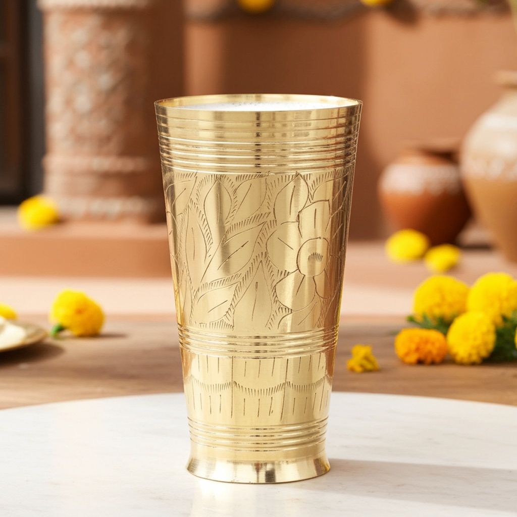 Brass Lassi Glass, 700 ML (BCMAS113 E)
