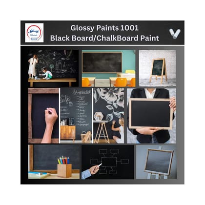 1001 Chalkboard/Blackboard Paint | Dead Matt Finish | Ideal For School, College, ClassRoom, kids Room | Lead Free | Writable/Erasable (Black - 500 ML)
