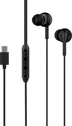 Bassheads 100 C W/ Type-c Jack, Boat Signature Sound & Controls Wired Earphones (black, in the Ear)