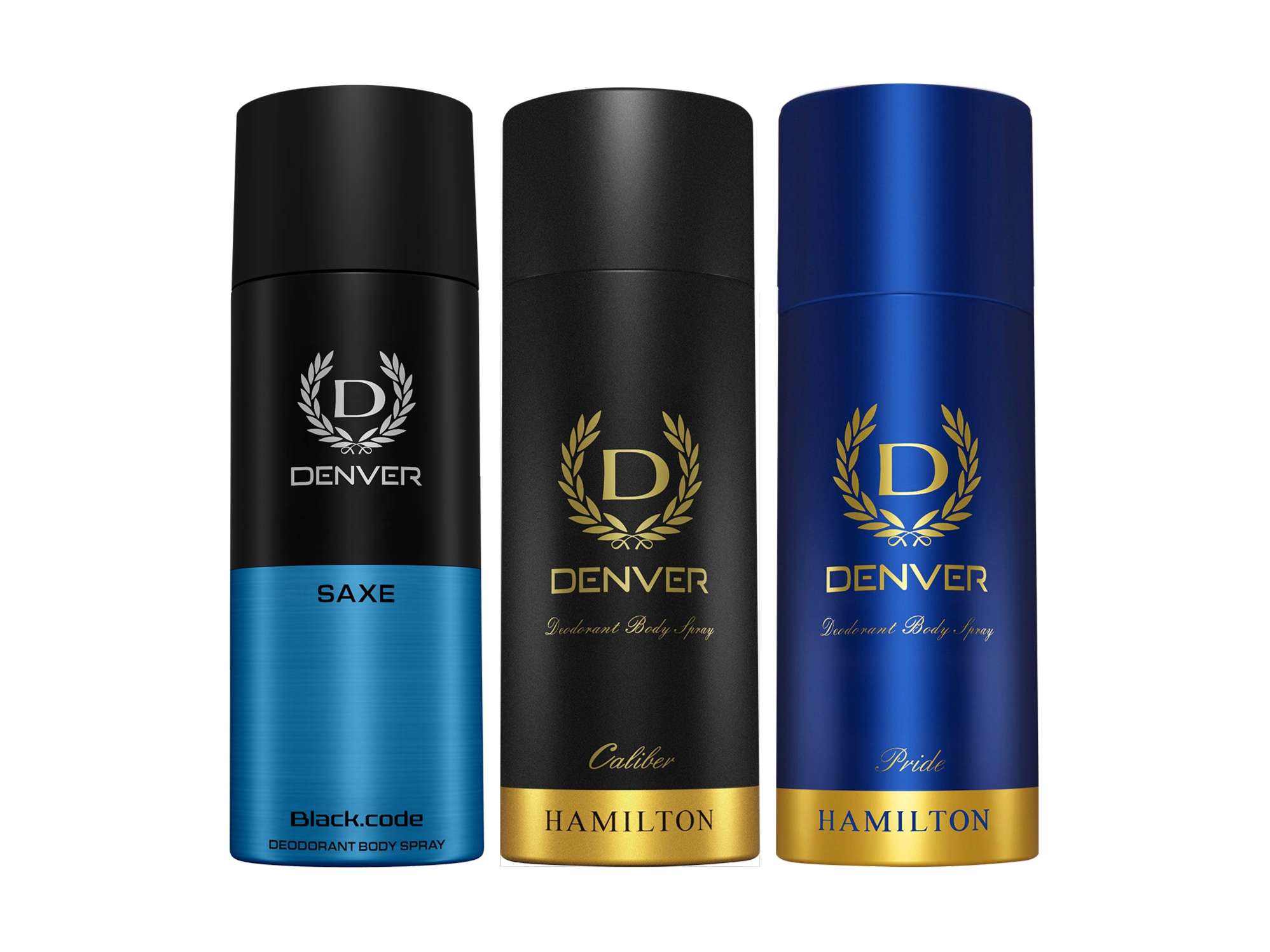 Denver Pack of 3 Deos (Saxe + Caliber + Pride) - 150ml Each