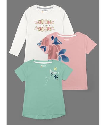 HELLCAT - Multicolor Cotton Blend Girls T-Shirt ( Pack of 3 )