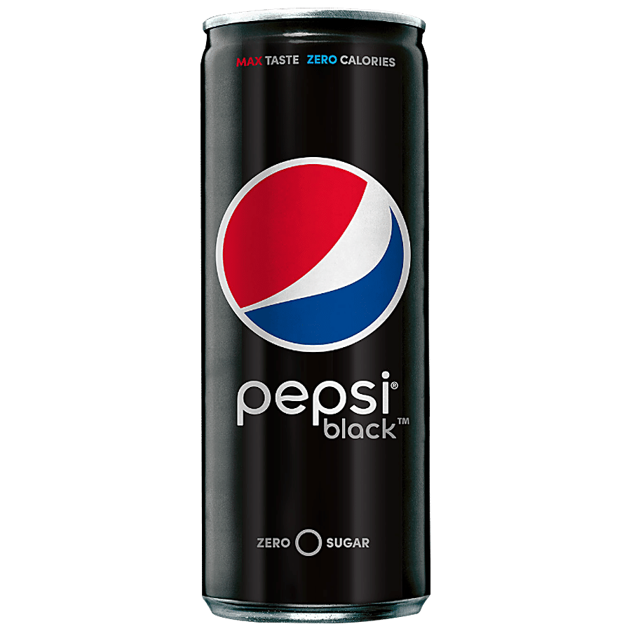 Pepsi Black Soft Drink - Max Taste, Zero Sugar(Diet), 250 ml Can