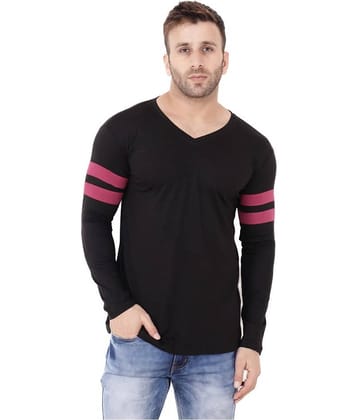 Tfurnish Cotton Blend Black Solids T-Shirt