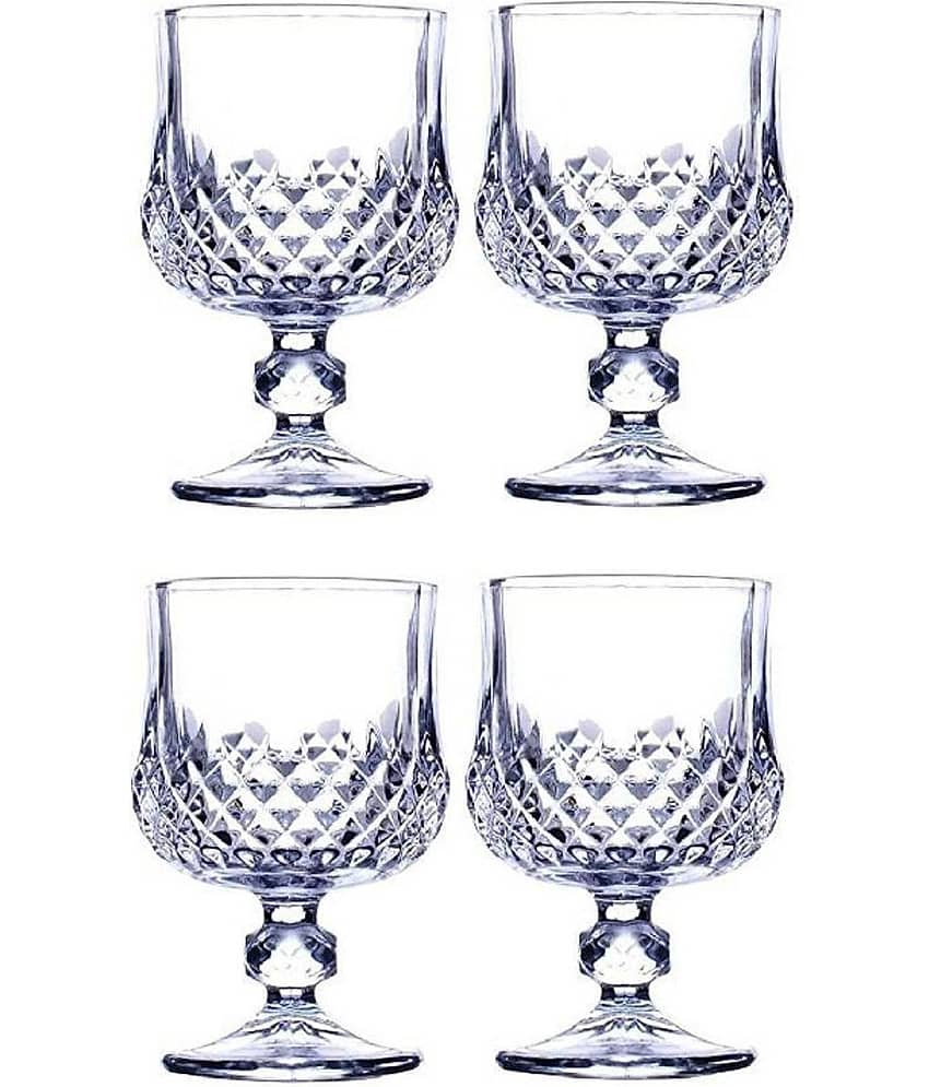AFAST Designer Glass Glass Wine Glasses 150 ml ( Pack of 4 )