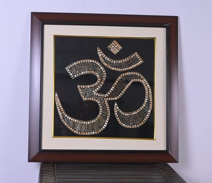 Handcrafted Om Symbol Minimalist String Art Wall Frame
