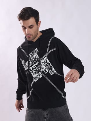 CHAINED-PUNK Black Gothic Sweatshirt-S / Black / CHAINED-PUNK
