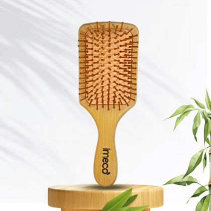 Bamboo Paddle Hairbrush – 100% Bamboo, Anti-Static & Eco-Friendly-Pack of 1