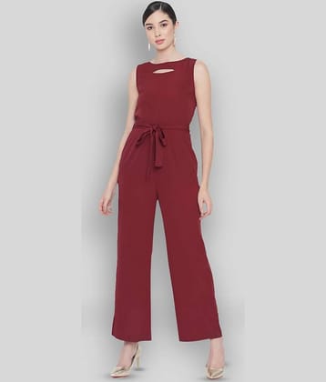 ALL WAYS YOU Women Polyester Solid A-line Dress ( Red )