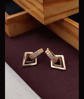 Shivay Fashion Rose Gold Jhumki Earrings ( Pack of 1 )