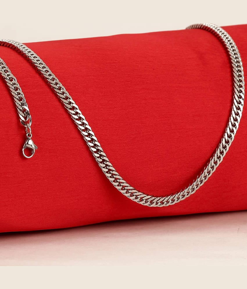 FASHION FRILL Silver Plated Chain ( Set of 1 )