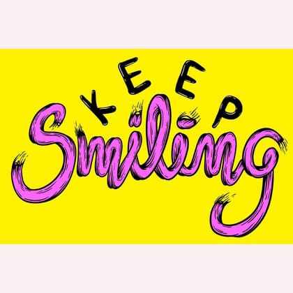 NOKKES Keep Smiling A4 Size 11X8in Wall Poster For Wall Decoration In Home Office Study Room Best Quality Poster