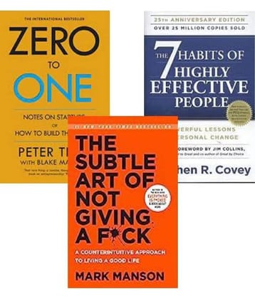 Combo of 3 Books Zero To One & 7 Habits Highly & the Subtle Art Not Giving A F*ck Books