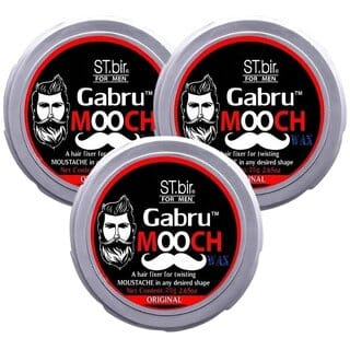 3 Packs of Mooch Moustache Wax for Men - Strong Hold Long Lasting Styling Wax Natural Look Original Scent 25g 3 Packs of Mooch Moustache Wax for Men - Strong Hold Long Lasting Styling Wax Natural Look Original Scent 25g