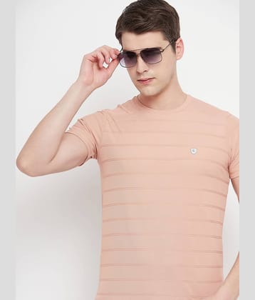 OGEN Pack of 1 Cotton Blend Regular Fit Men's T-Shirt ( Peach )