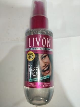 Livon Anti-frizz serum Vitamin e & argan oil damage protection 