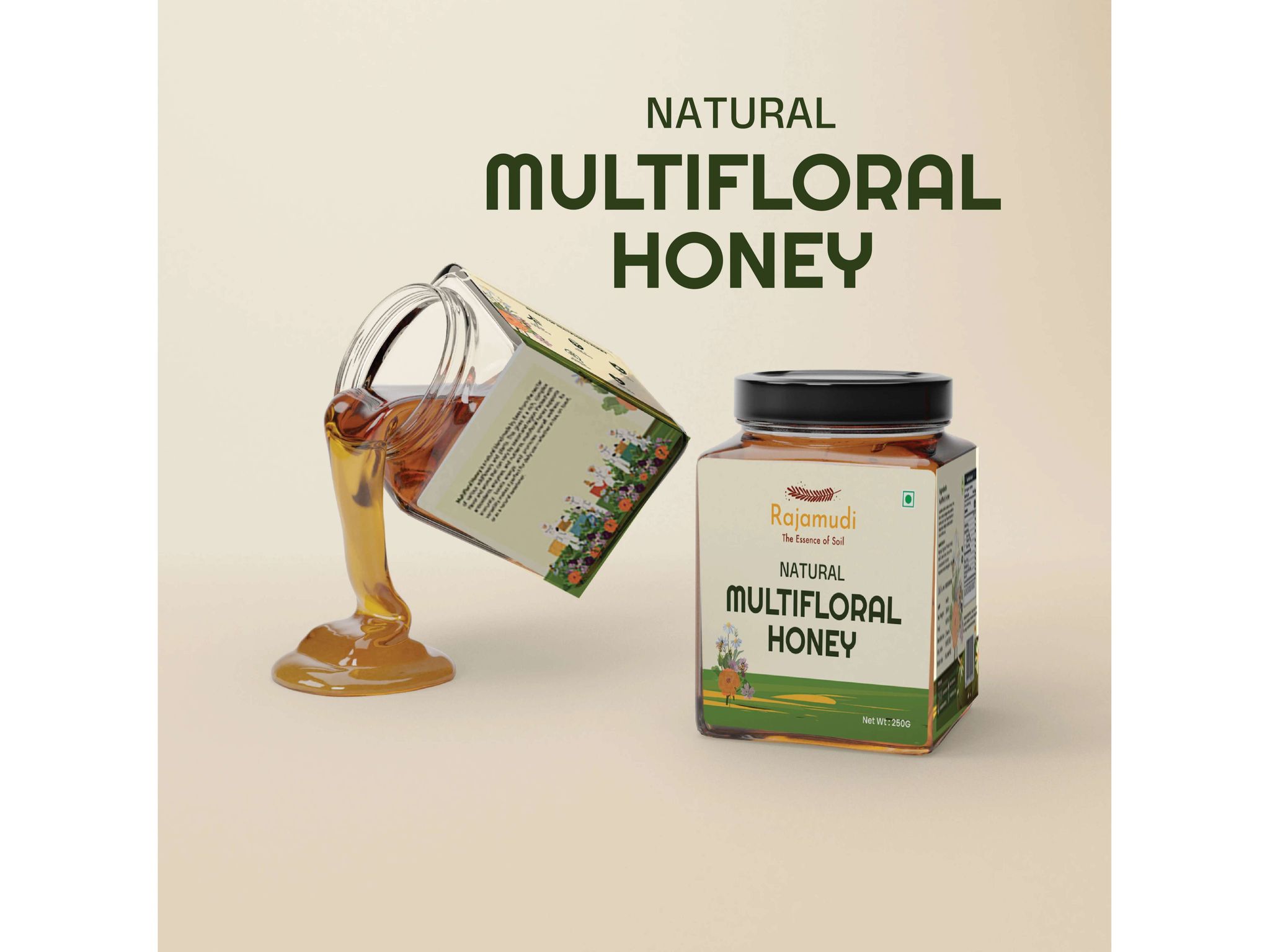 Rajamudi Organics Natural Multifloral honey - 100 Gram