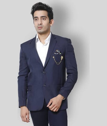 Fourfolds - Black Polyester Regular Fit Men's Blazer ( Pack of 1 )