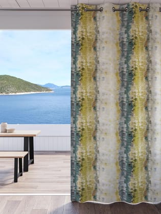 DDECOR - 100% PolyesterAbstract PatternLarge Door 9 Ft|135 CM X 270 CM| - Turquoise