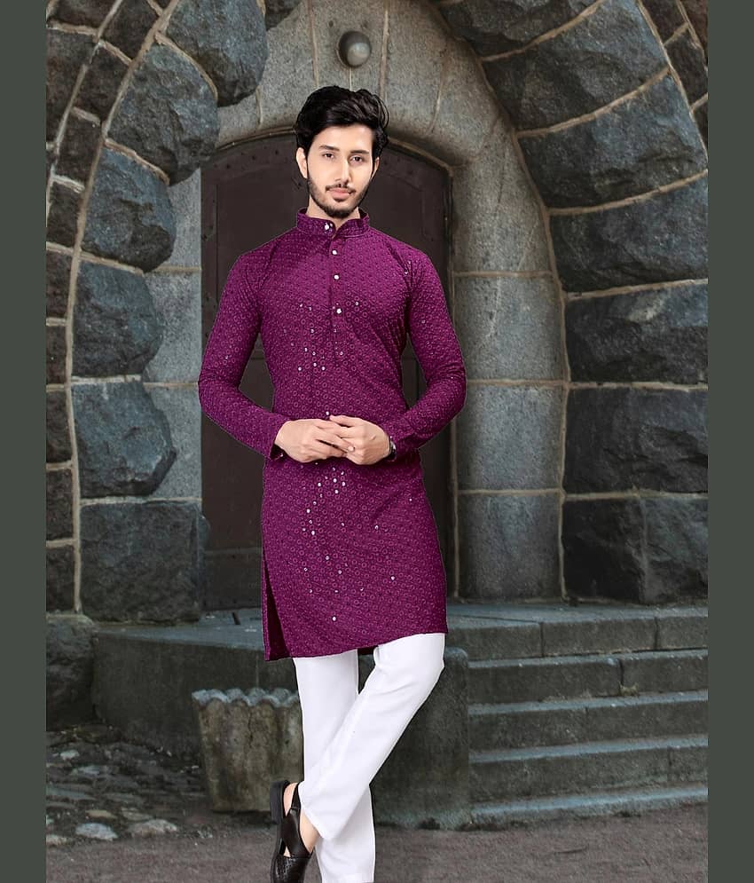 MENTIFIC Yellow Viscose Men's Regular Kurta ( Pack of 1 )