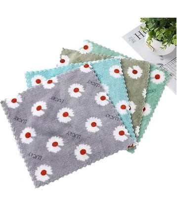 Suraj Enterprises Pack of 10 Microfibre 301-350 -GSM Hand Towel ( Multicolor )