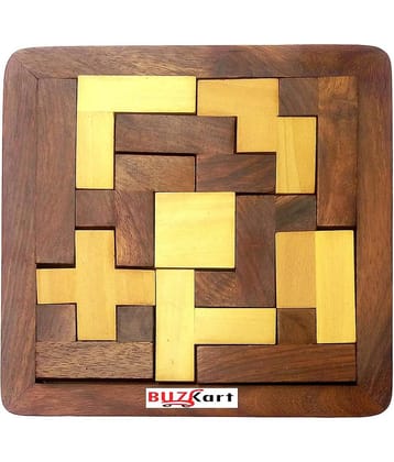BuzyKart® Wood Jigsaw Puzzle - Wooden Toys for Kids - Travel Games for Families - Unique Gifts for Children