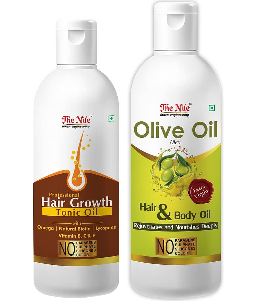 The Nile Hair Tonic 100 ML + Olive Oil 200 ML Hair Oils 300 mL Pack of 2