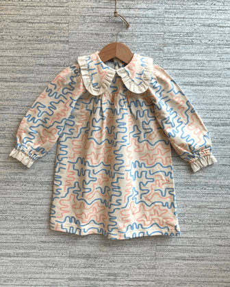 Playful Scribble Shift Dress-2-4 years
